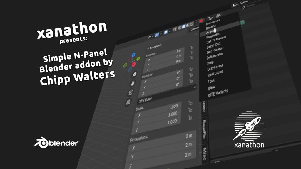 Video thumbnail showing a perspective view of the Blender UI and the post title.
